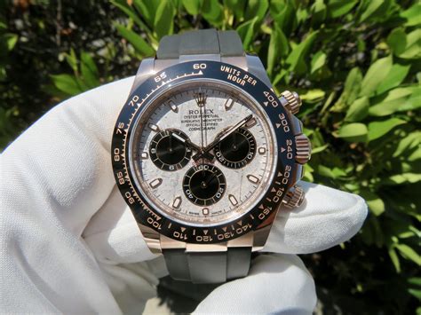 rolex daytona full gold white dial|Rolex daytona meteorite dial.